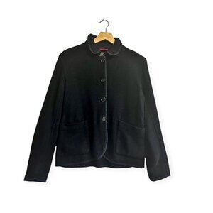 Prada Linea Rossa Wool Jacket Navy Blue Size L Made in Italy Early 2000s